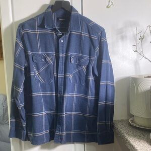 Brixton Navy Plaid Shirt Jacket